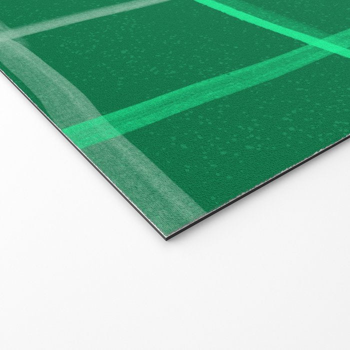 Abstract Tennis Net Pattern in Grass Green Welcome Mat Gallery Image 2