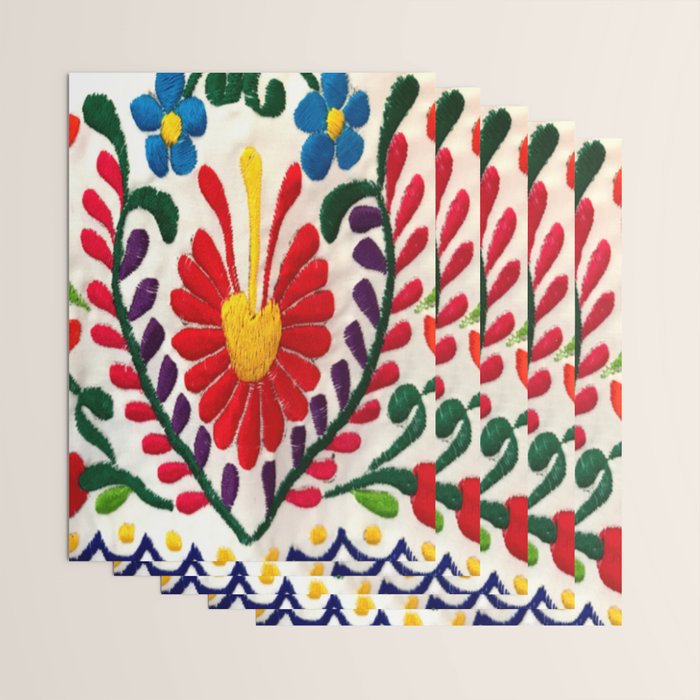 Red Mexican Flower Wrapping Paper Gallery Image 3