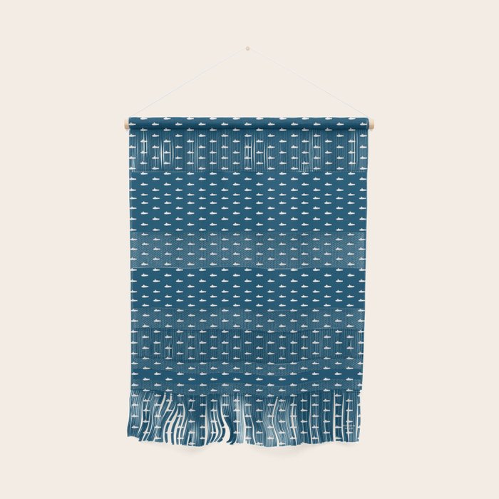 Tiny Submarines - Navy Blue Wall Hanging Gallery Image 1