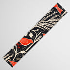 Red And Black Woodblock Birds Table Runner Gallery Image 3