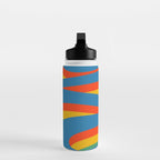 Pop Swirl Wavy Abstract Line Pattern Colorful Bright Blue Red Yellow Green Water Bottle Gallery Image 3