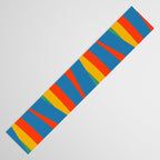 Pop Swirl Wavy Abstract Line Pattern Colorful Bright Blue Red Yellow Green Table Runner Gallery Image 3