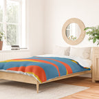 Pop Swirl Wavy Abstract Line Pattern Colorful Bright Blue Red Yellow Green Duvet Cover Gallery Image 2