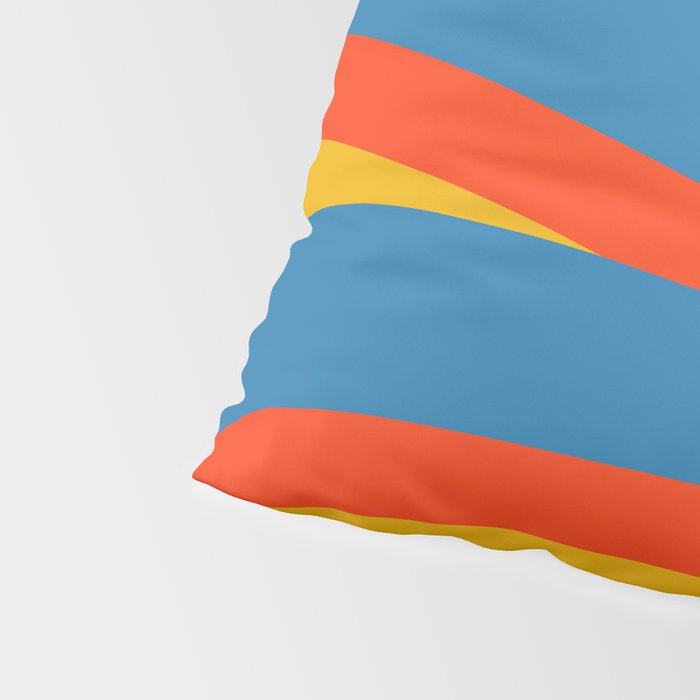 Pop Swirl Wavy Abstract Line Pattern Colorful Bright Blue Red Yellow Green Pillow Sham Gallery Image 4