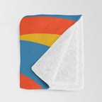 Pop Swirl Wavy Abstract Line Pattern Colorful Bright Blue Red Yellow Green Throw Blanket Gallery Image 3