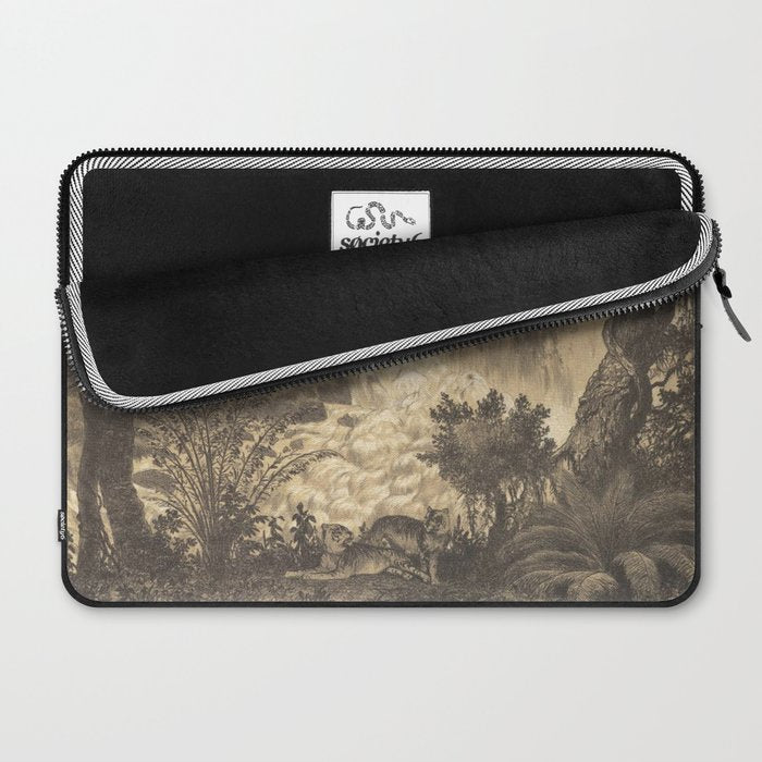 Voyage exploration en Indo-Chine-1873-Antique Landscape Tropical Jungle Tiger Laptop Sleeve Gallery Image 2