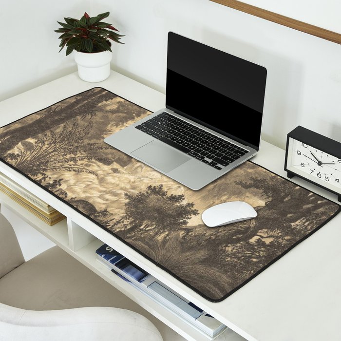Voyage exploration en Indo-Chine-1873-Antique Landscape Tropical Jungle Tiger Desk Mat Gallery Image 2
