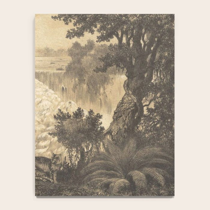 Voyage exploration en Indo-Chine-1873-Antique Landscape Tropical Jungle Tiger Notebook Gallery Image 4