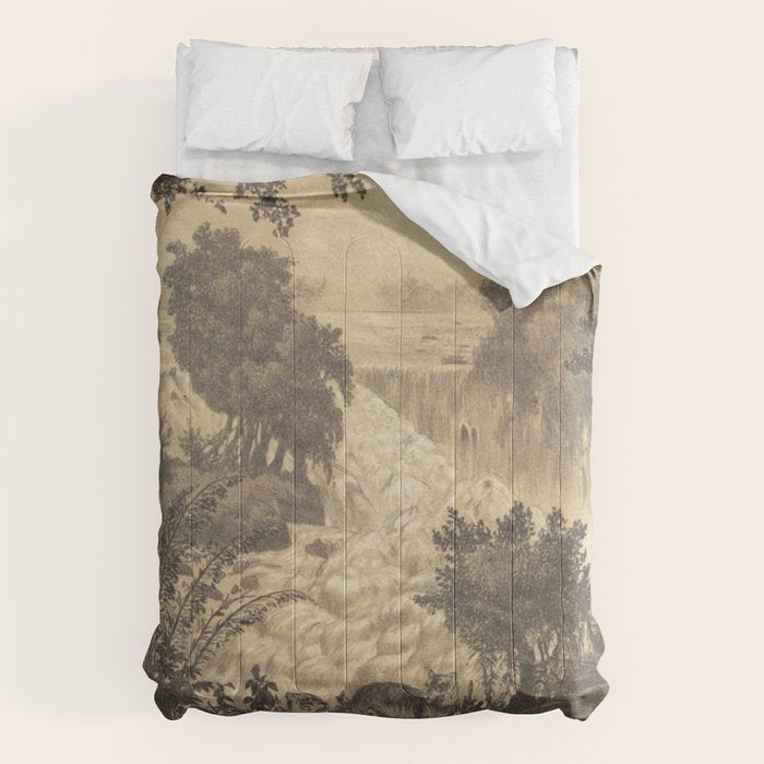 Voyage exploration en Indo-Chine-1873-Antique Landscape Tropical Jungle Tiger Comforter Gallery Image 1