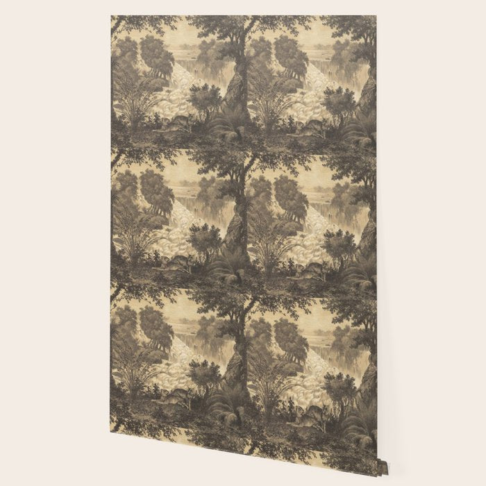 Voyage exploration en Indo-Chine-1873-Antique Landscape Tropical Jungle Tiger Wallpaper Gallery Image 2