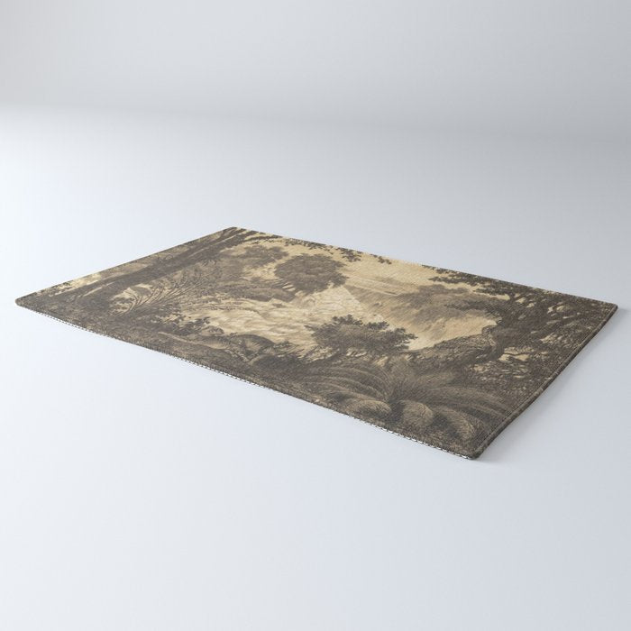 Voyage exploration en Indo-Chine-1873-Antique Landscape Tropical Jungle Tiger Rug Gallery Image 3