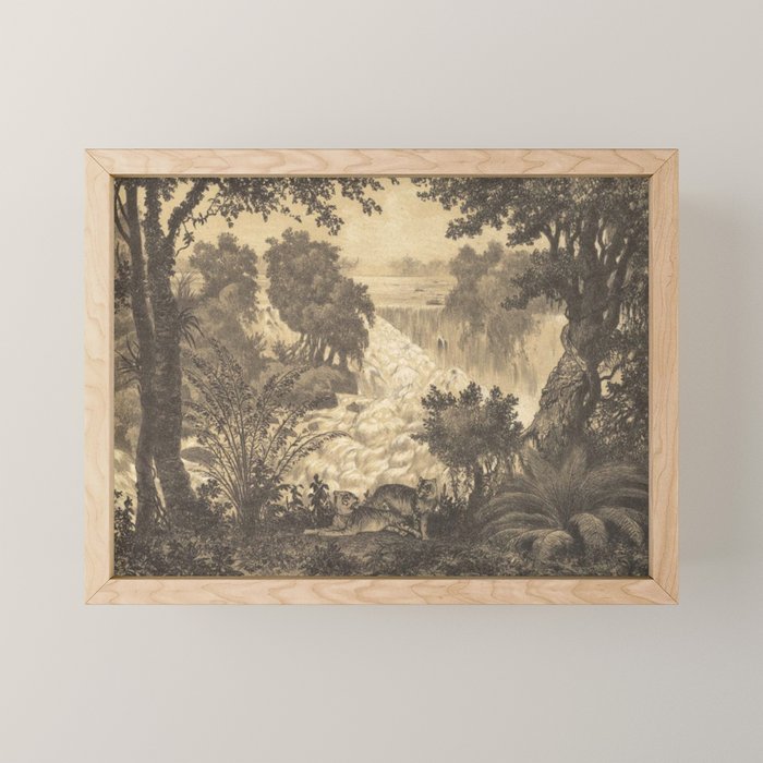 Voyage exploration en Indo-Chine-1873-Antique Landscape Tropical Jungle Tiger Mini Art Print Gallery Image 1