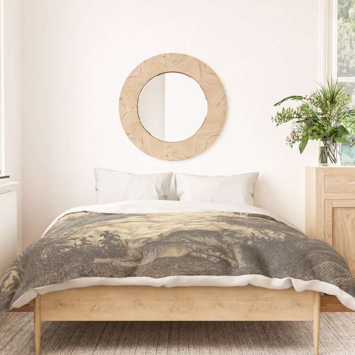 Voyage exploration en Indo-Chine-1873-Antique Landscape Tropical Jungle Tiger Duvet Cover Gallery Image 3