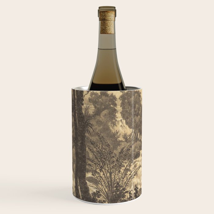 Voyage exploration en Indo-Chine-1873-Antique Landscape Tropical Jungle Tiger Wine Chiller Gallery Image 2