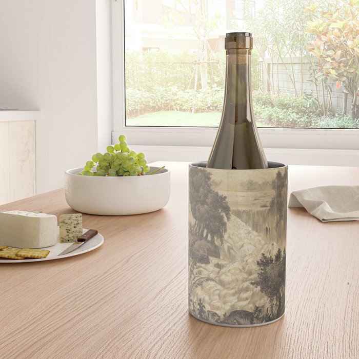 Voyage exploration en Indo-Chine-1873-Antique Landscape Tropical Jungle Tiger Wine Chiller Gallery Image 4