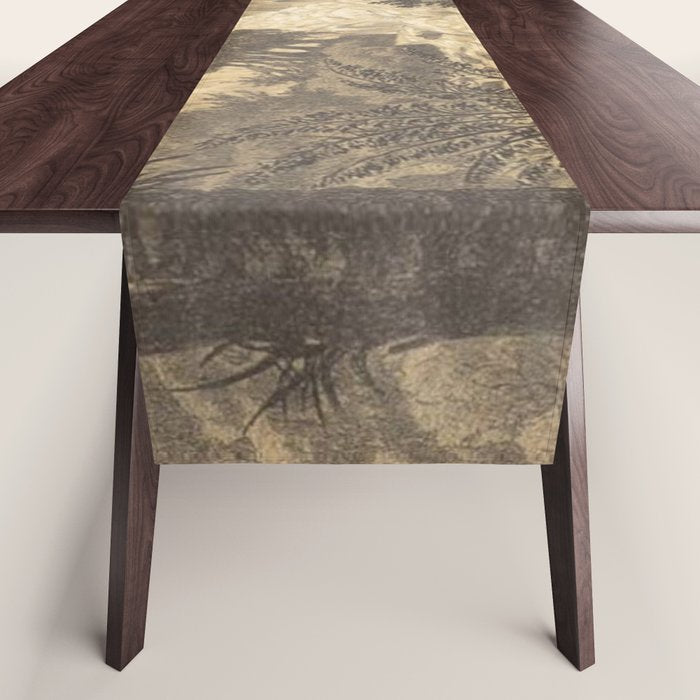 Voyage exploration en Indo-Chine-1873-Antique Landscape Tropical Jungle Tiger Table Runner Gallery Image 1