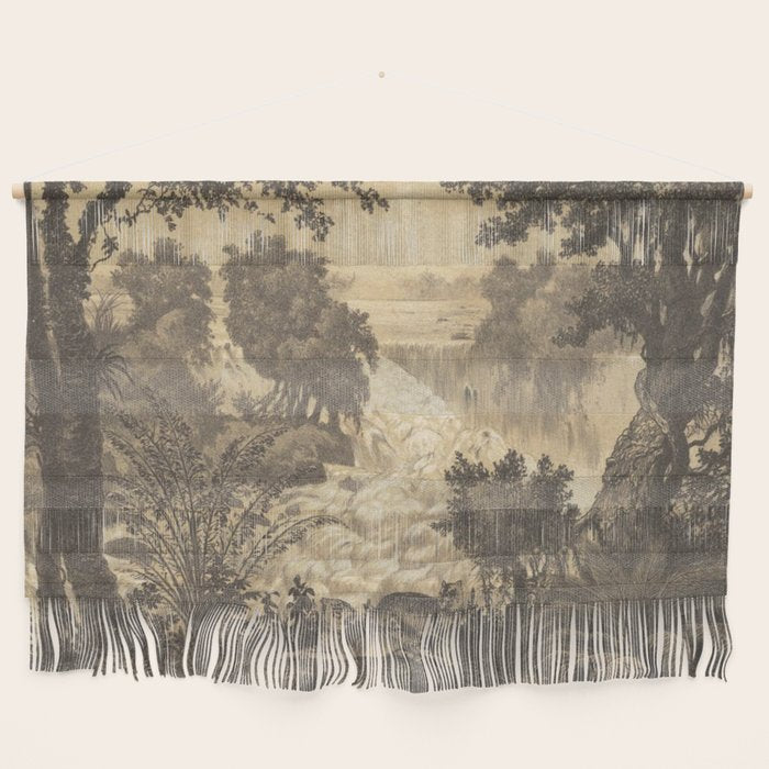 Voyage exploration en Indo-Chine-1873-Antique Landscape Tropical Jungle Tiger Wall Hanging Gallery Image 1