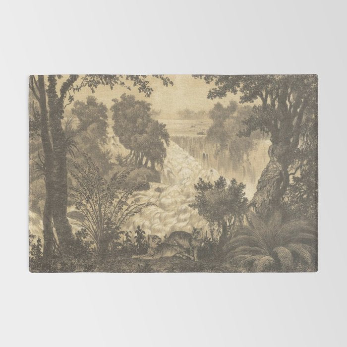 Voyage exploration en Indo-Chine-1873-Antique Landscape Tropical Jungle Tiger Rug Gallery Image 2