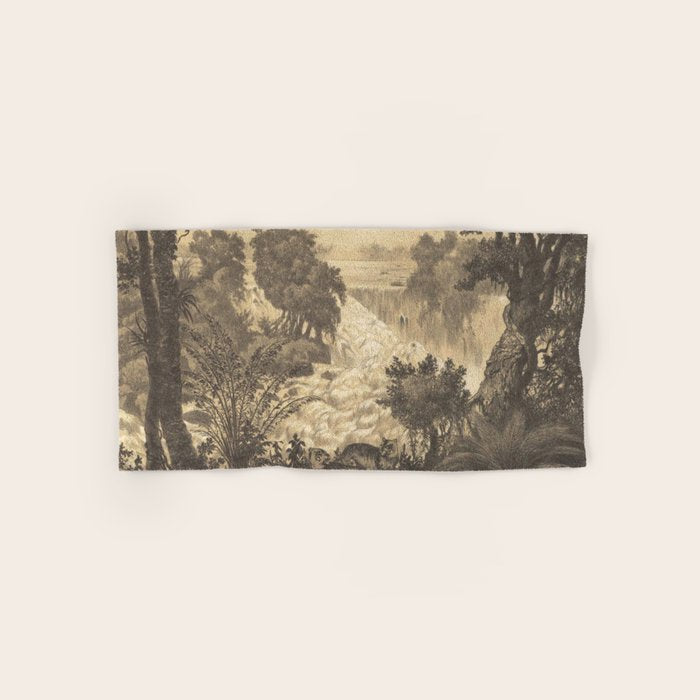 Voyage exploration en Indo-Chine-1873-Antique Landscape Tropical Jungle Tiger Bath Towel Gallery Image 1