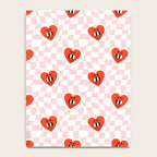 Retro cartoon love heart checkered pattern Notebook Gallery Image 4