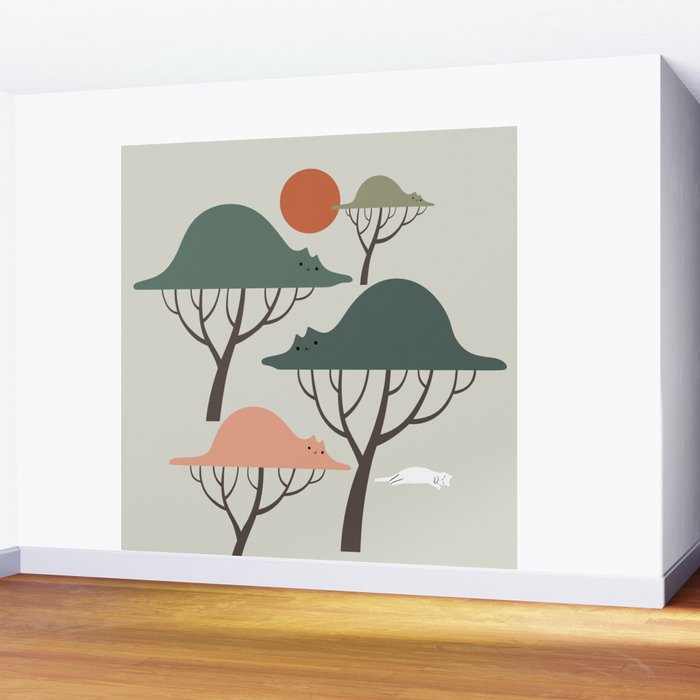 Cat Landscape 128 Wall Mural Gallery Image 2