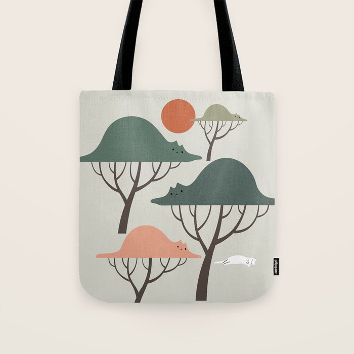Cat Landscape 128 Tote Bag Gallery Image 1