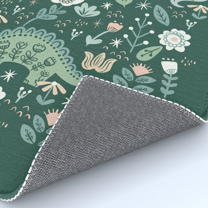 Folk Floral Dinosaur Rug Gallery Image 4