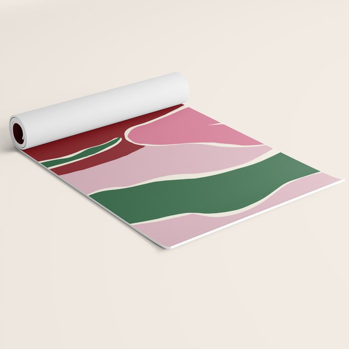Retro minimal flower IV Yoga Mat Gallery Image 2