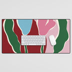 Retro minimal flower IV Desk Mat Gallery Image 1