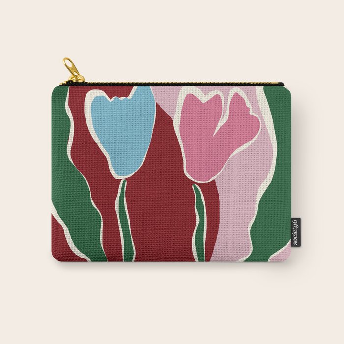 Retro minimal flower IV Carry All Pouch Gallery Image 1