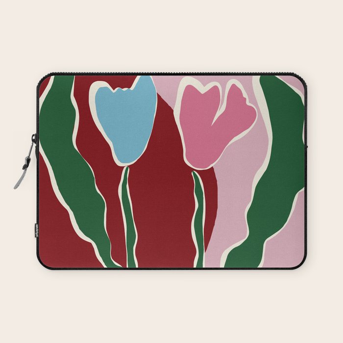 Retro minimal flower IV Laptop Sleeve Gallery Image 1