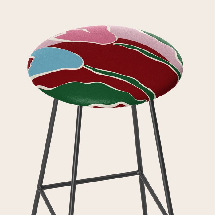 Retro minimal flower IV Stool Gallery Image 2