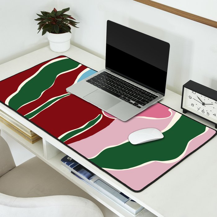 Retro minimal flower IV Desk Mat Gallery Image 2