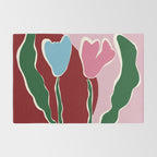 Retro minimal flower IV Rug Gallery Image 2