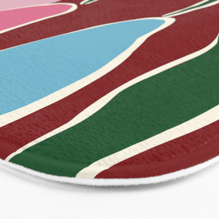 Retro minimal flower IV Bath Mat Gallery Image 3
