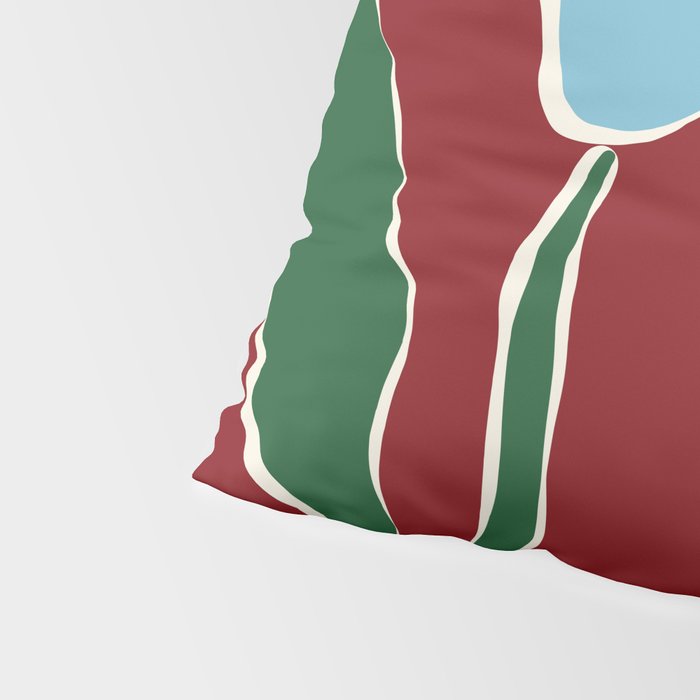 Retro minimal flower IV Pillow Sham Gallery Image 4