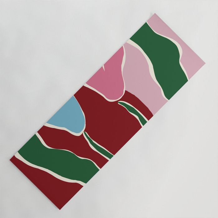Retro minimal flower IV Yoga Mat Gallery Image 1