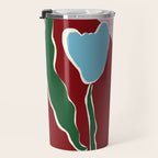 Retro minimal flower IV Travel Mug Gallery Image 3