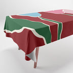 Retro minimal flower IV Tablecloth Gallery Image 1