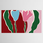 Retro minimal flower IV Tablecloth Gallery Image 2