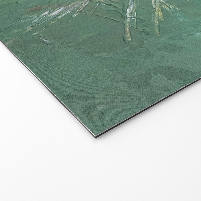 Green Abstract Circle  Modern Organic Textured Art Welcome Mat Gallery Image 2