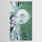 Green Abstract Circle  Modern Organic Textured Art Tablecloth Gallery Image 2