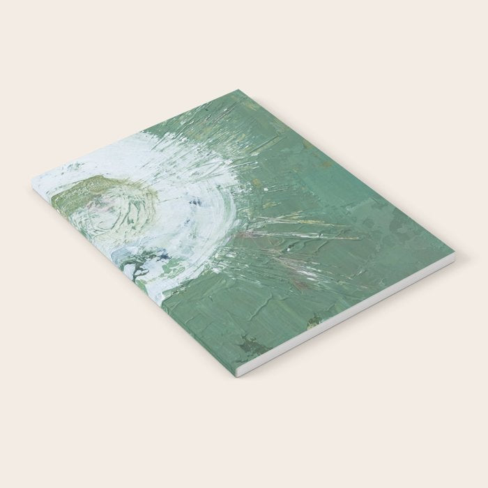 Green Abstract Circle  Modern Organic Textured Art Notebook Gallery Image 2