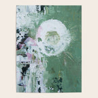 Green Abstract Circle  Modern Organic Textured Art Poster Gallery Image 4
