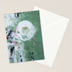 Green Abstract Circle  Modern Organic Textured Art Stationery Card Gallery Image 2