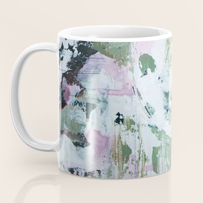 Green Abstract Circle  Modern Organic Textured Art Coffee Mug Gallery Image 3