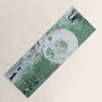 Green Abstract Circle  Modern Organic Textured Art Yoga Mat Gallery Image 1