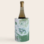 Green Abstract Circle  Modern Organic Textured Art Wine Chiller Gallery Image 1