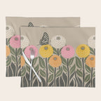 Bloom Wildly - Colorful Zinnia Flowers and Butterfly Placemat Gallery Image 1