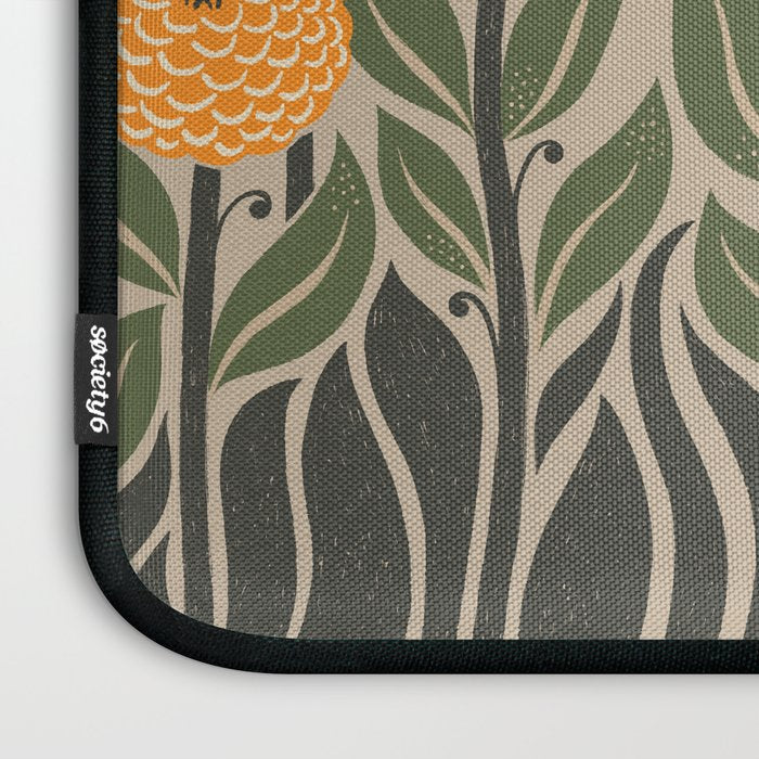 Bloom Wildly - Colorful Zinnia Flowers and Butterfly Laptop Sleeve Gallery Image 3